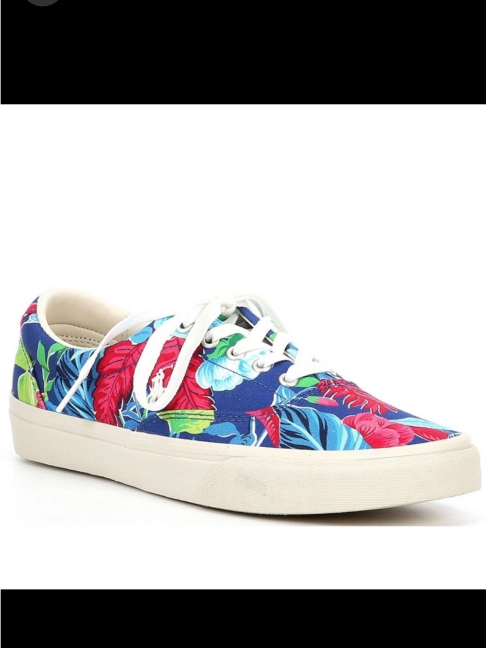 Polo Ralph Lauren Keaton Pony Floral Men's Canvas Low Top Shoes Sneakers - Picture 10 of 10